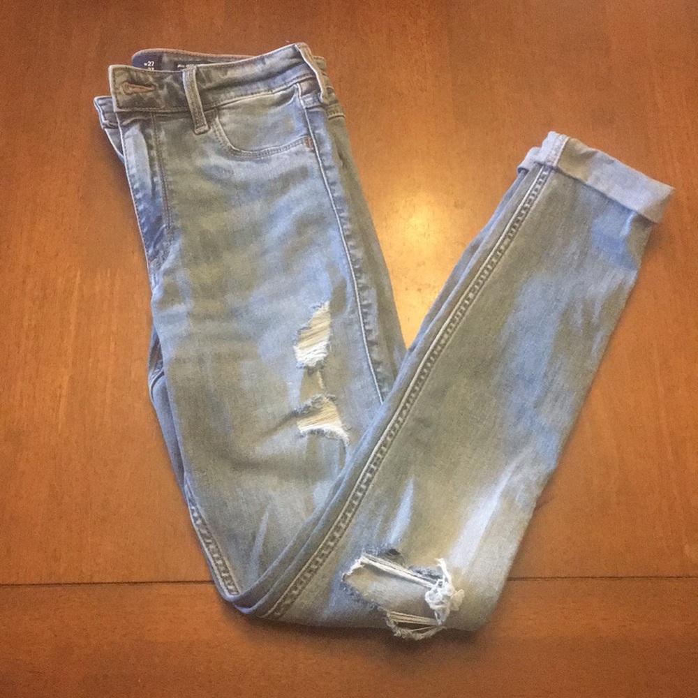 Hollister high rise crop skinny jean